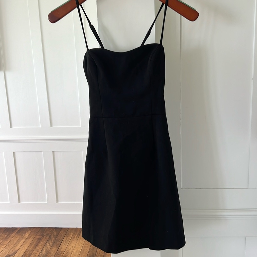 French Connection Tie-back black mini dress size XXS US 2, NWT